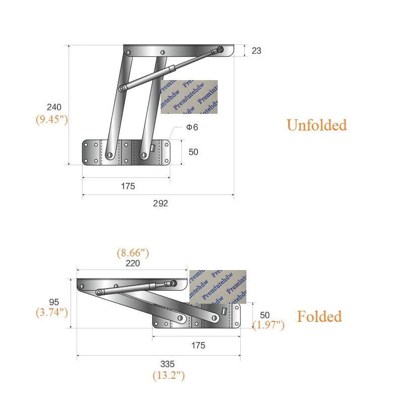 1Pair Pneumatic Soft Folding Coffee Table Top Lift Up Mechanism Tea Pop-up Desktop Laptop Lifting Bracket Support