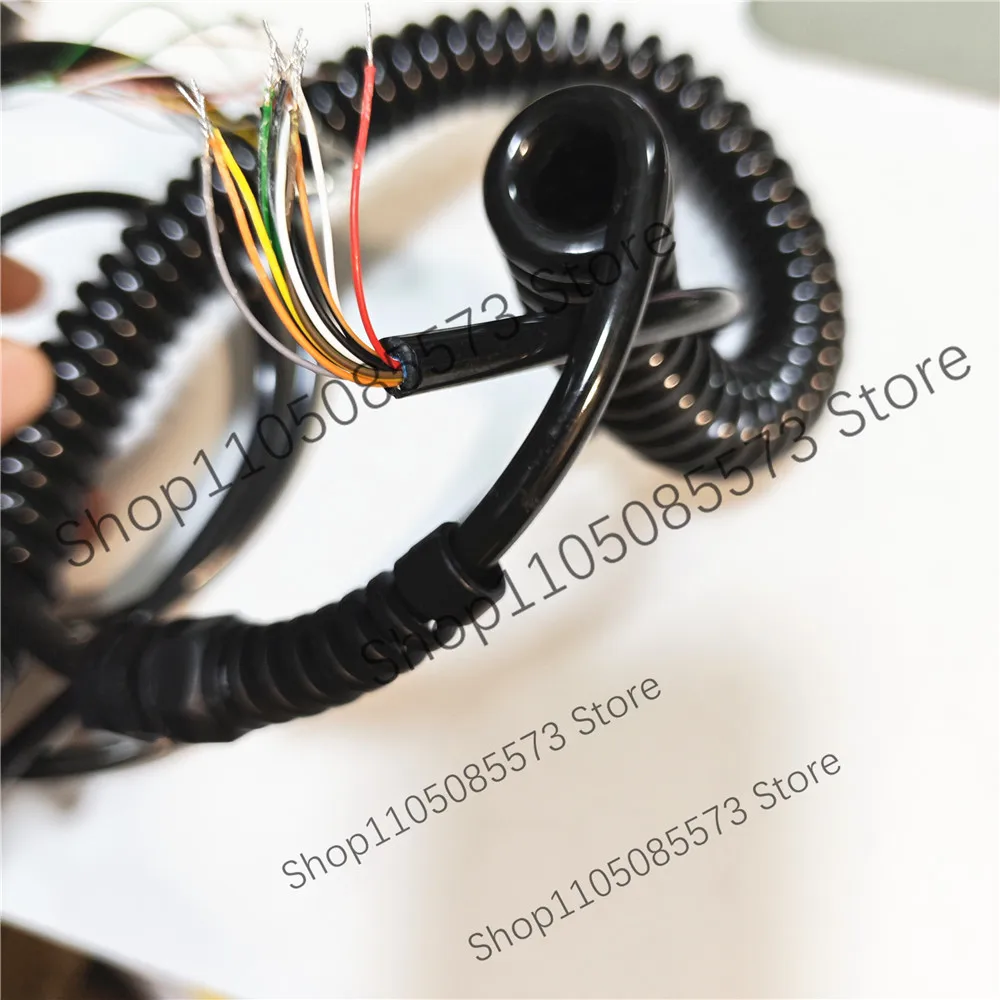 

7 12 15 16 17 19 21 26 Cores Coiled Spring Spiral Shield Cable CNC Handwheel line Manual Pulse Generator MPG Industrial Cable