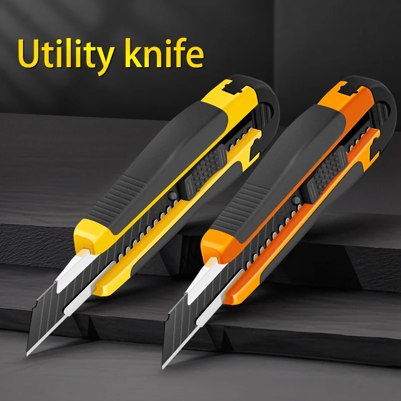 Large Art Knife Stainless Steel Paper Cutter Multi Purpose Plastic Handle Durable Stationery Supplies for Craft Wallpaper