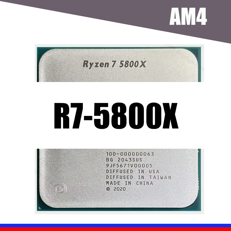 Ryzen 7 5800X R7 5800X 3.8 GHz Eight-Core 16-Thread 7NM Socket AM4