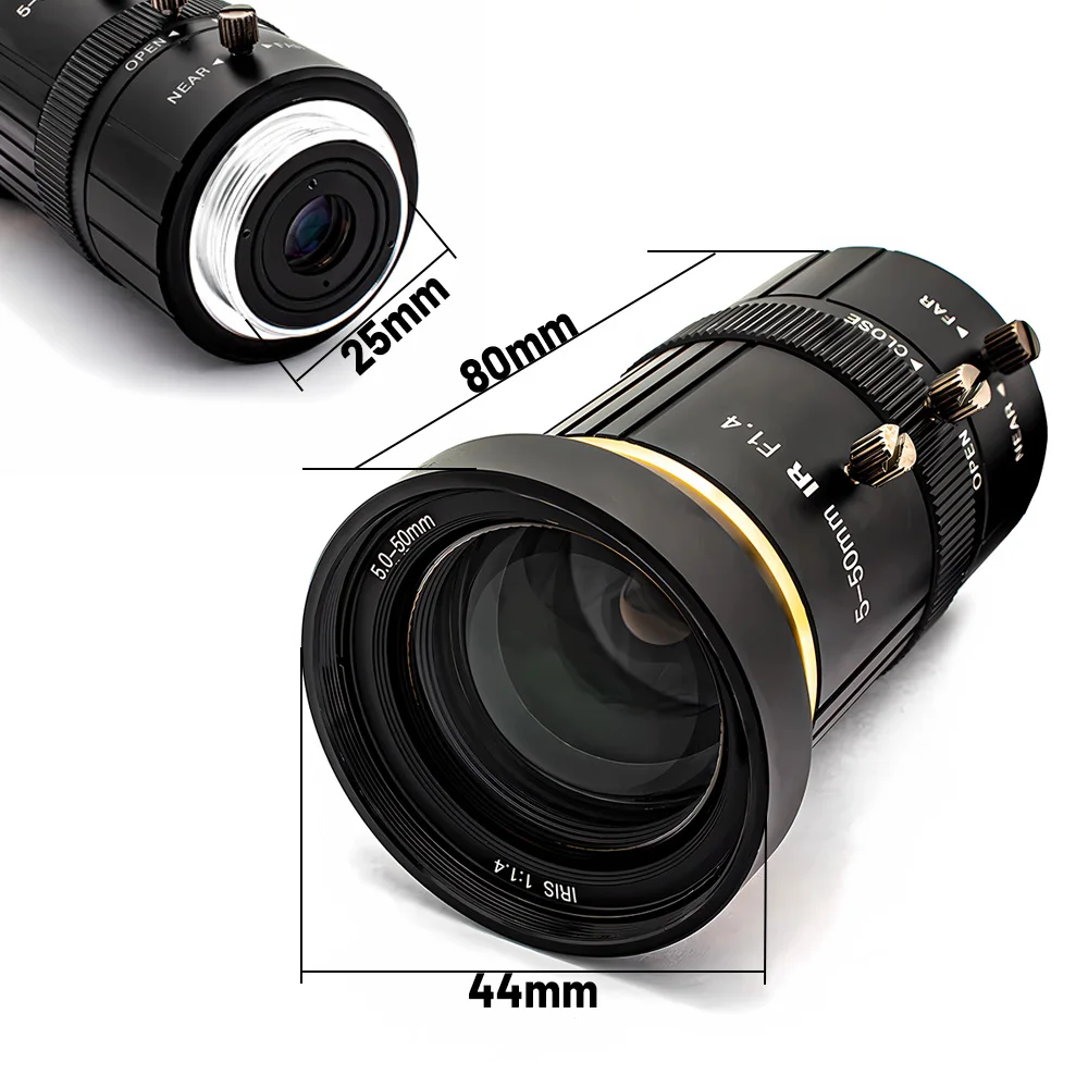 عدسة تكبير CCTV CS-Mount 2.8–12 /5–50 /50–100 ملم كاميرات صناعية عالية الوضوح كاميرا مراقبة يدوية بعدسة متغيرة البعد البؤري