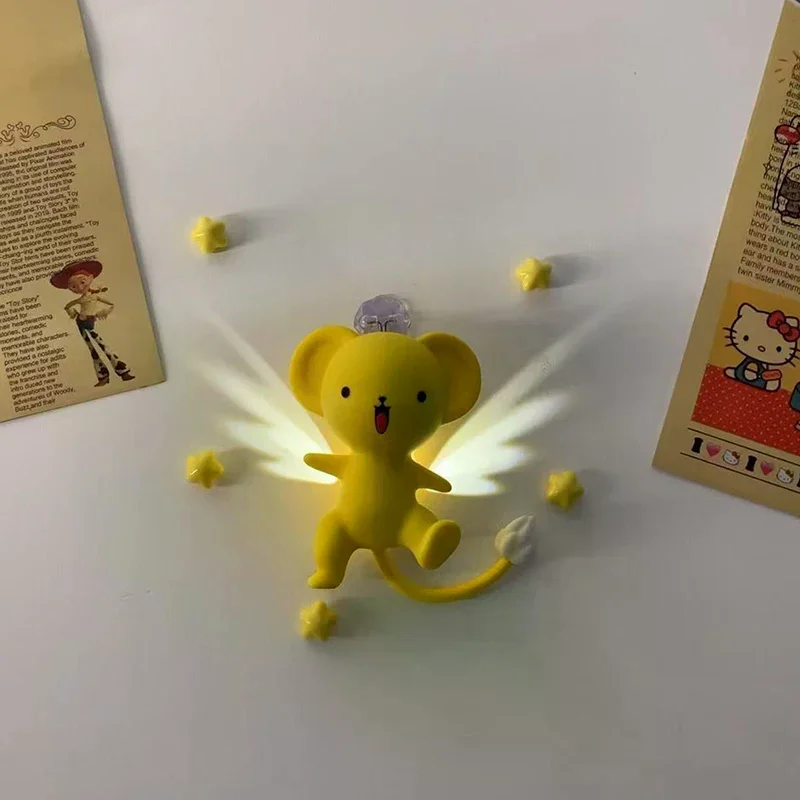 

Cards Captored Sakuras Cerberus Fridge Stickers Luminous Anime Kinomotos Refrigerator Sticker Light Signs Collectible Model