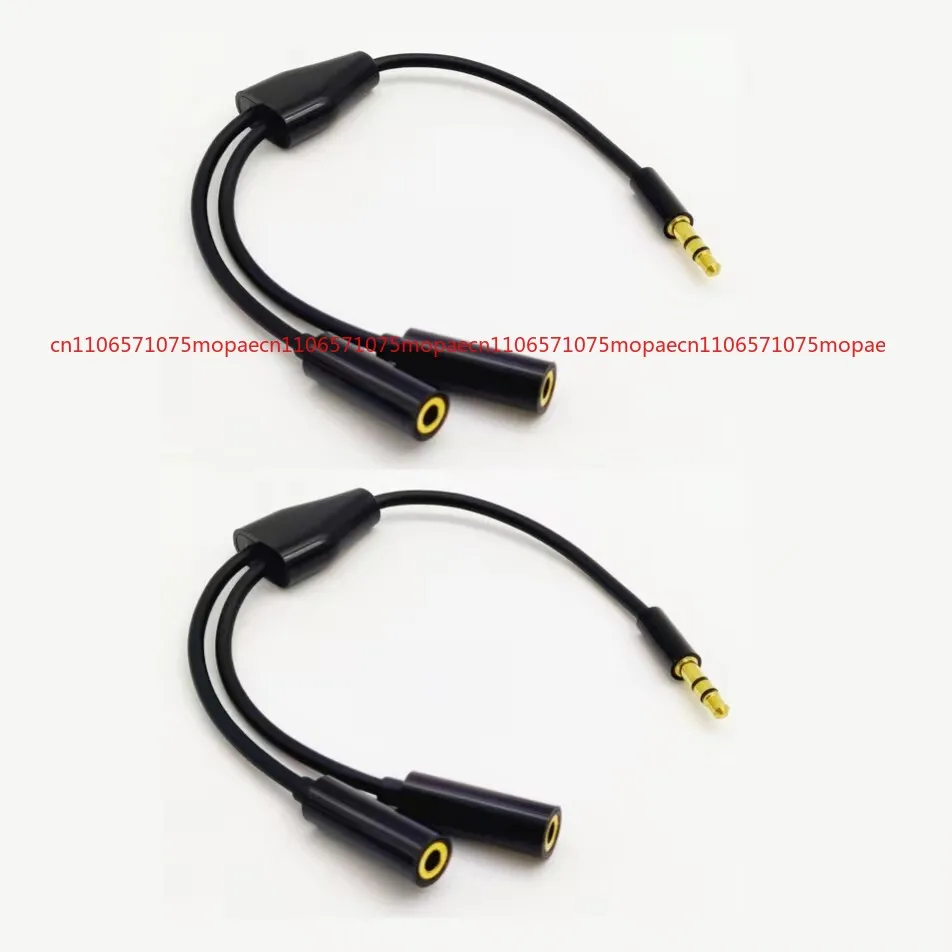 2PACK 3.5mm spliter audio cable tereo Y Splitter Aux Extension 20CM Black