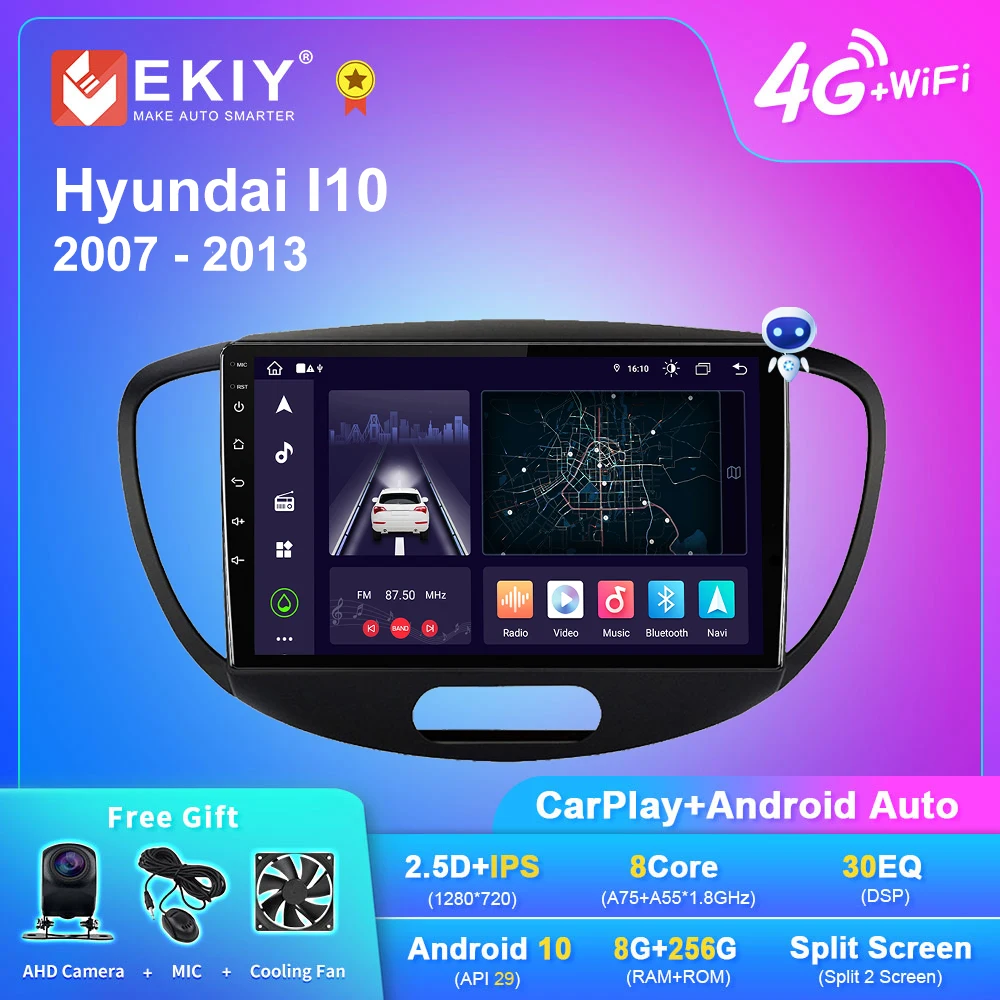 

EKIY X7 Android Car Radio For Hyundai I10 2007 - 2013 Navigation GPS 1280*720 DSP Carplay Multimedia Player Auto Stereo No 2din