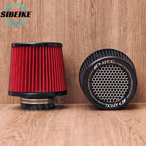 Universal 3inch 76mm Apexi Power Intake Dual Funnel Cleaner High Flow Intake Air Filter 8 best sales apexi - №3