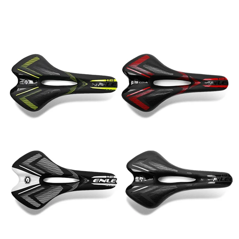 ENLEE Bicycle Seat MTB Road Bike Saddles PU Ultralight Breathable Comfortable Seat Cushion Bike Racing Saddle Parts Components