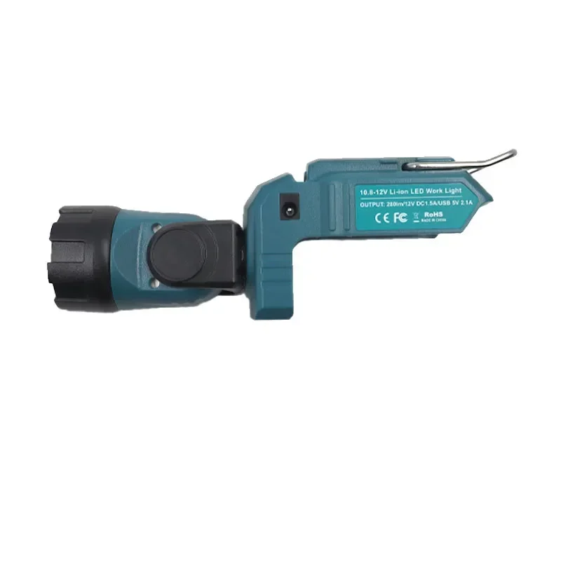 Imagem -05 - Lanterna Led Portátil com Carregador Usb Luz de Advertência Lâmpada de Trabalho Holofotes Azul Makita Bl1021 Bl1041 10.8v 12v Bateria Li-ion