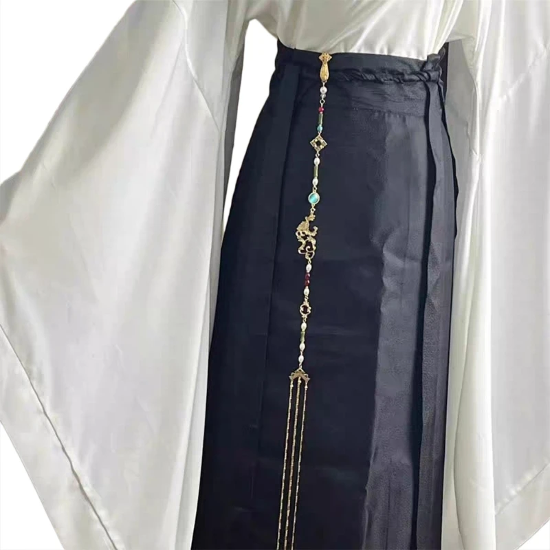 

Chinese Waist Pendant with Traditional Pearls Chain Chinese Skirt Costume Dropship