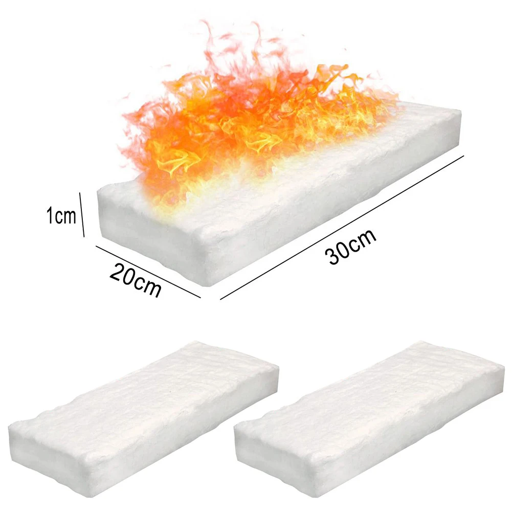 Manta para edredones de 30x10x5CM, 30x20x1CM, 30x20X2CM, 30x20x3CM, 30x20x5CM, Juego de 3 unids/lote de silicato de calcio Bio Fire 1206 ℃ blanco