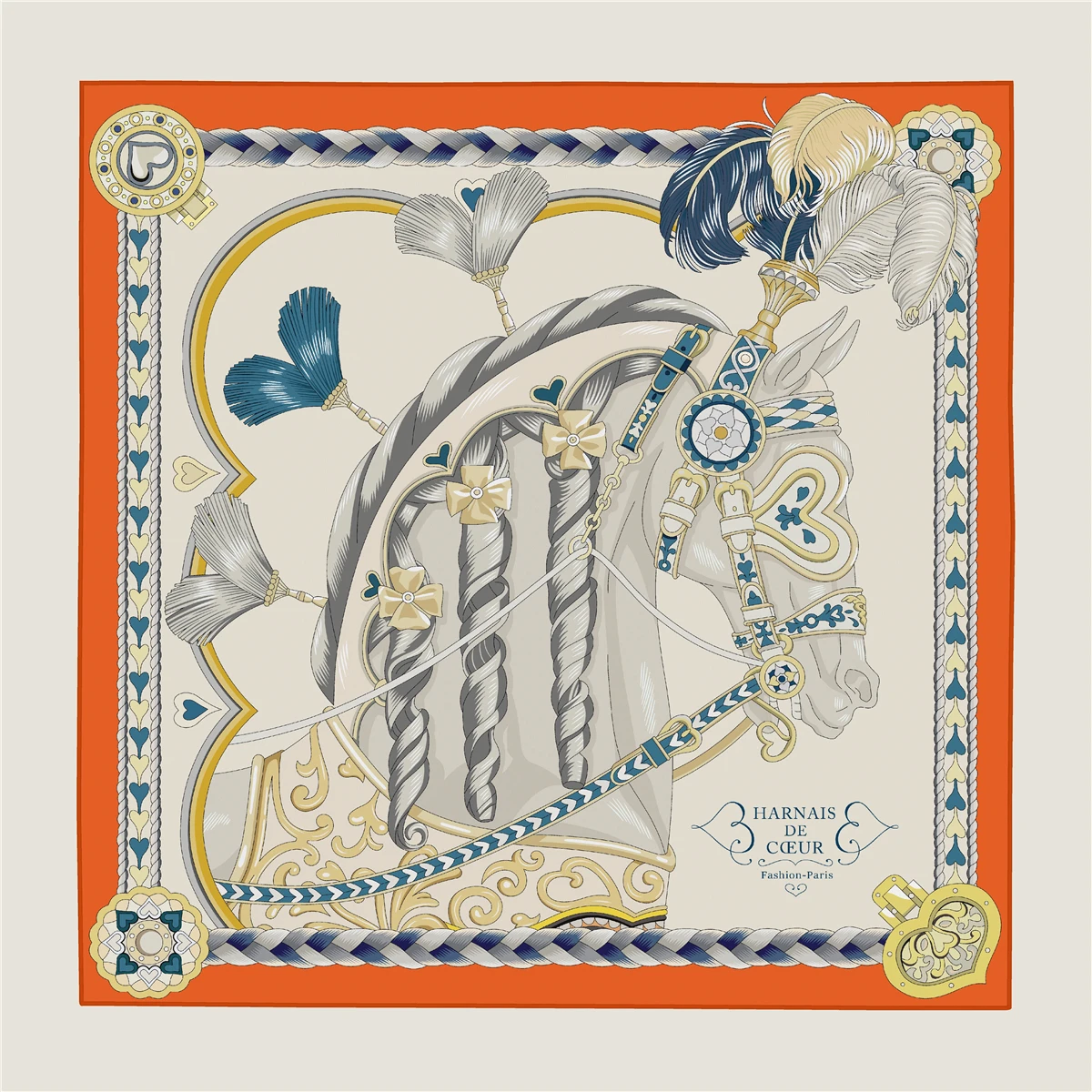 

Horse 110cm Scarf Silk Cashmere Shawls Luxury Designer Pashmina Women Square Herms Rolled Edges Stole Lover Christmas Gift