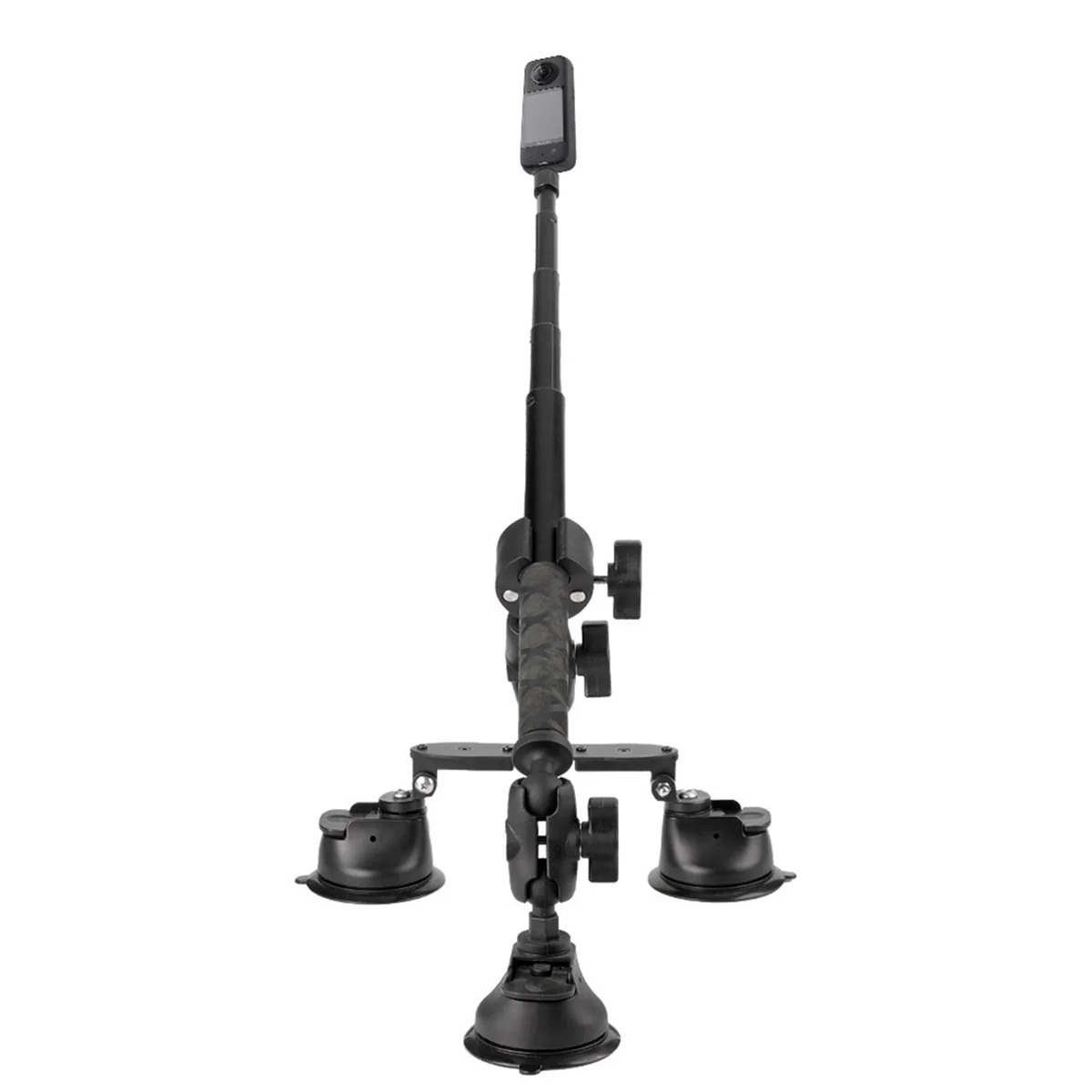 ABQR รถดูดถ้วย Mount Kit พร้อม Selfie Stick Ball Head Adapter สําหรับ X4 X3 อุปกรณ์เสริมสําหรับกล้อง Action
