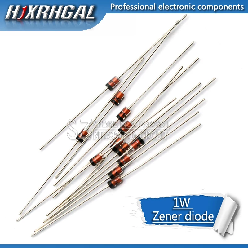 5pcs 1W Zener diode DO-41 3V 3V3 3V6 3V9 4V3 4V7 5V1 5V6 6V2 6V8 7V5 8V2 9V1 10V 11V 12V 13V 15V 1N4733A 1N4742A 1N4728A