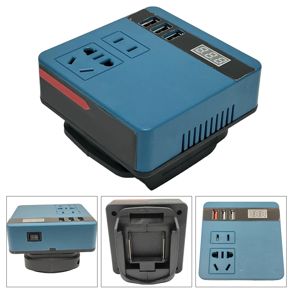 

Efficiently Convert 21VDC to 220VAC with this Multifunctional Lithium Battery Inverter Featuring Voltage Display