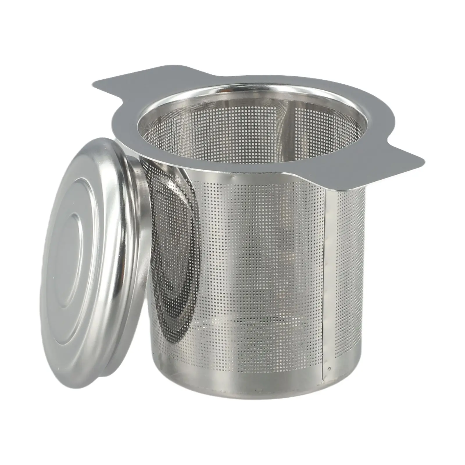 With Cover Tea Infuser Stainless Steel Coffee Tea Strainer Grid Binaural Net Leak Tea Mesh Tea Filter Tea Accessory