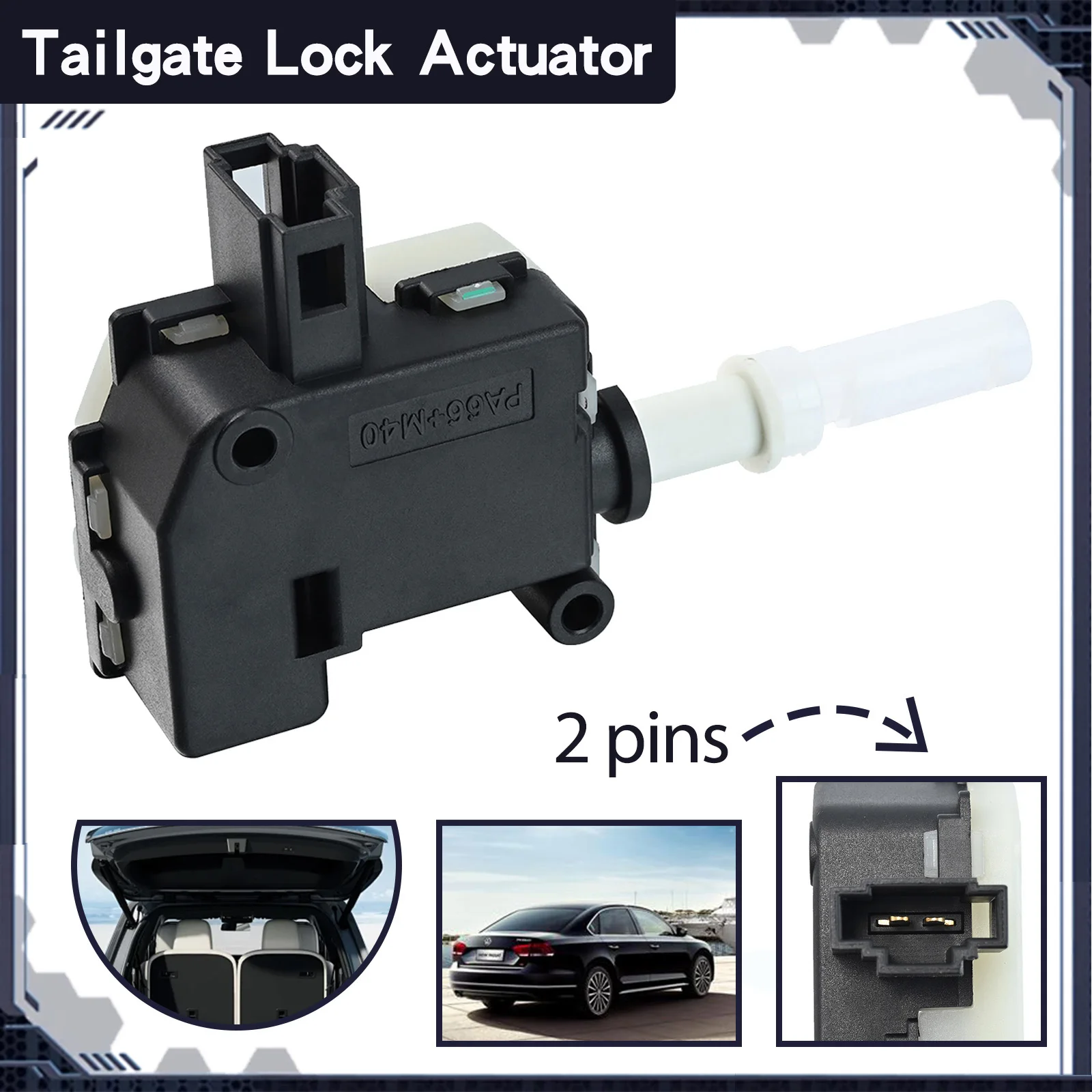 For VW Caddy Passat SaloonTailgate Electric Trunk Back Lock Actuator Central Mechanism Catch Release Motor 3B5827061C 4B9962115C