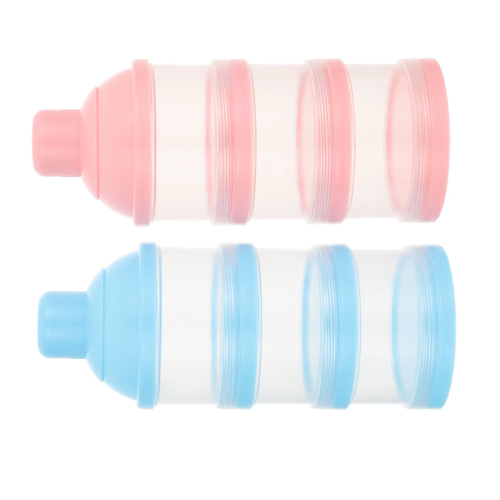 

2pcs Baby Complementary Food Box 3 Layers Milk Powder Storage Container Snack Dispenser Sealing Lid Removable for Infant