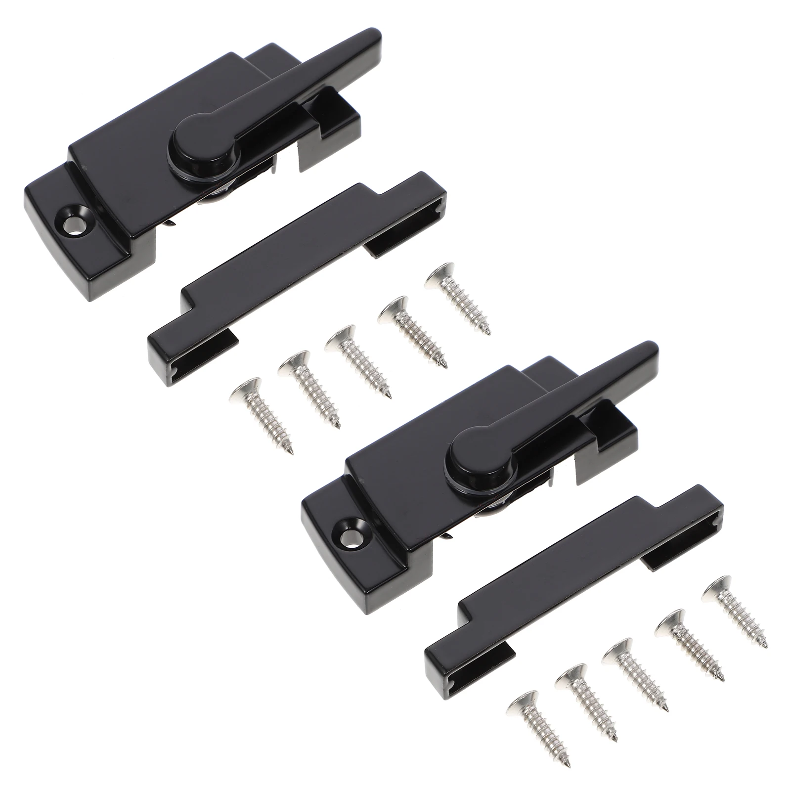 2 Sets Zinc Alloy Security Anti-Theft Sliding Window Easy Install Sturdy Durable Child Safe Smooth Surface Window Sash Useful