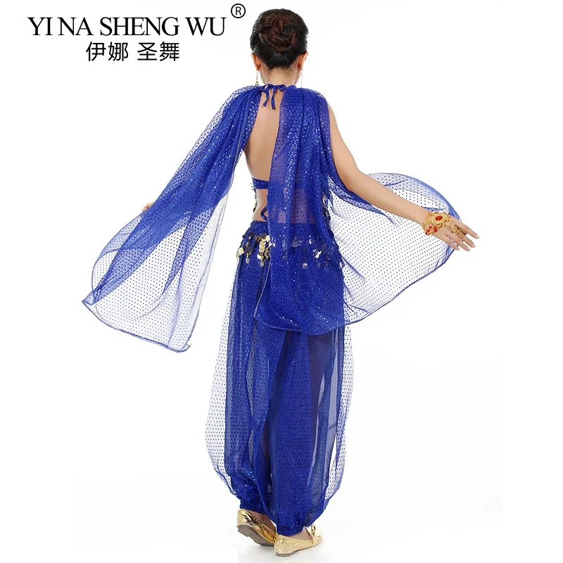 Trajes de dança do ventre para mulheres, performance de dança, competição de bollywood, conjunto de 3 peças, lantejoulas sexy, índia, flamenco, dança oriental