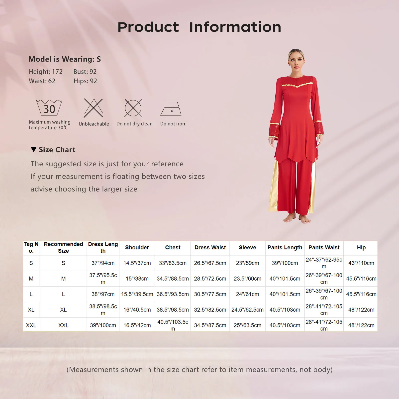 Womens Liturgical Praise Dance Costume Outfit Ballroom Modern Dancewear Shiny Worship Tunic Split Hem Dress with Wide-Leg Pants