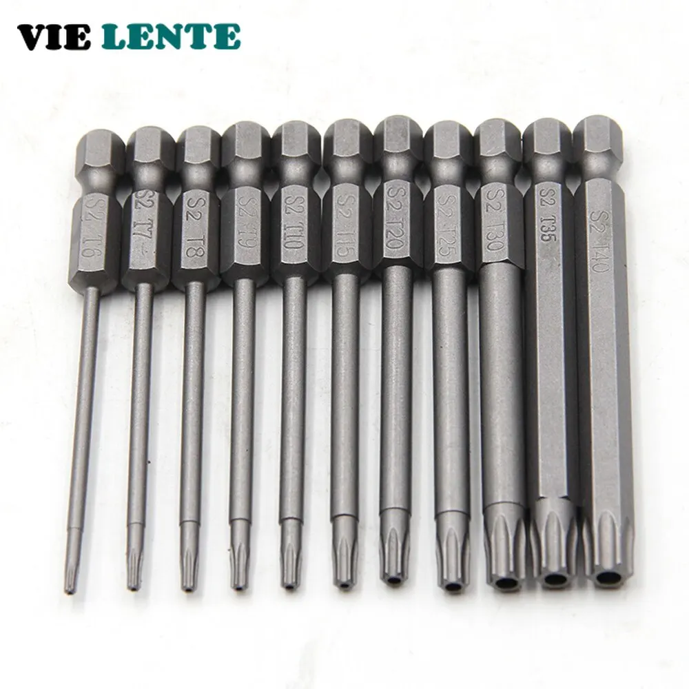 50-75-100mm hollow plum blossom extended S2 batch head hexagonal handle screwdriver head screwdriver set screwdriver set