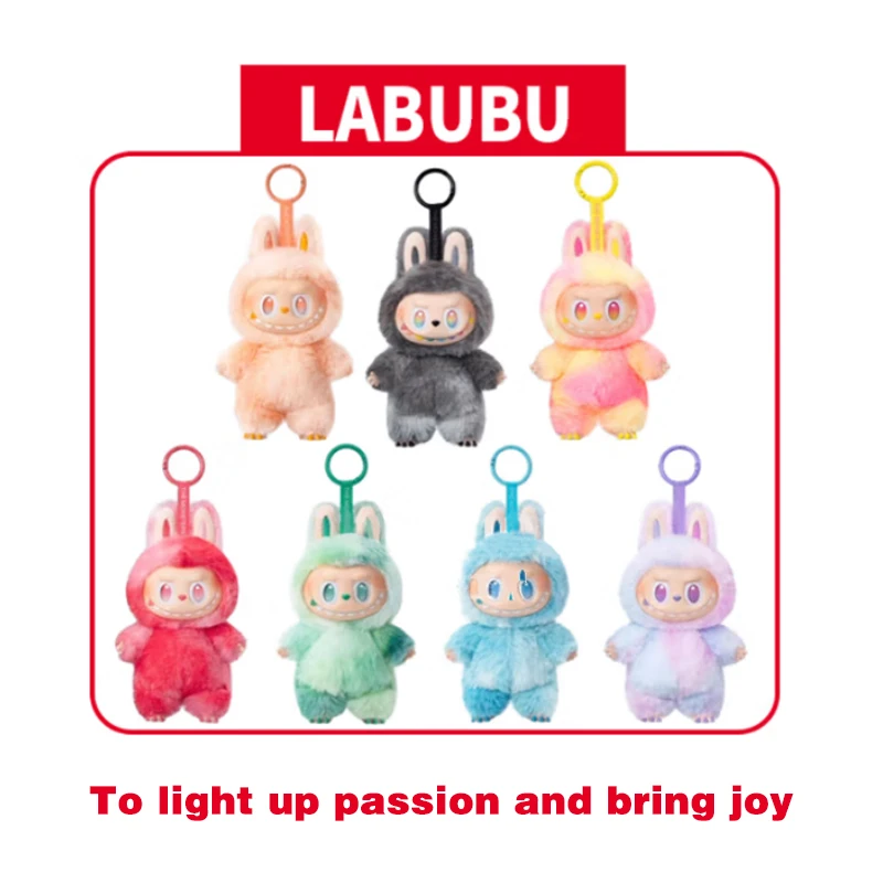 

1: 1. High quality Labubu V3 enamel faced monster heartbeat Macaron large blind figurine decoration Kawaii doll children's gift