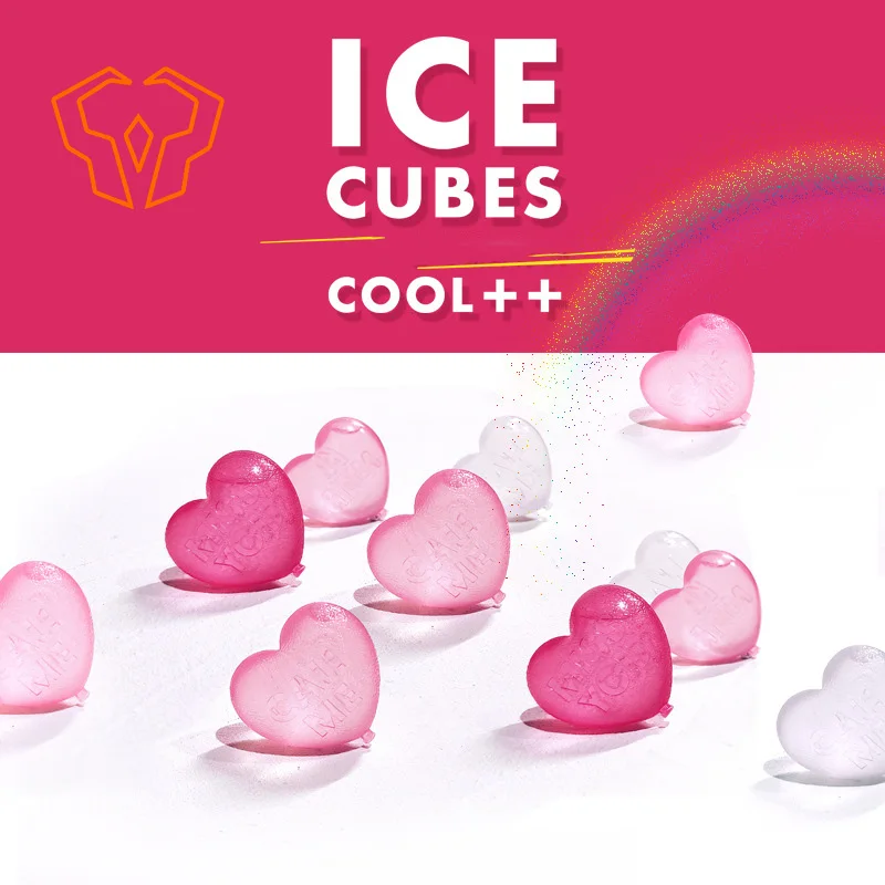 

Love Plastic Cartoon Ice Cube Ice Hockey Cooling Cola Whiskey Recyclable Household Kitchen Home beer cooler wine