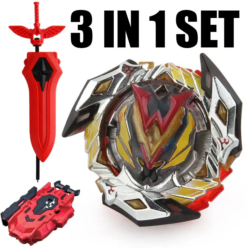 B-X TOUPIE BURST BEYBLADE Spinning Top  B-121 SUPER Z TRIPLE BOOSTER SET W/ NEW Sword LR Launcher