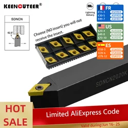 1pcs SDNCN1212H07 SDNCN1616H07 SDNCN2020K11 External Turning Tool Holder DCMT Carbide Inserts Lathe CNC Cutting Tools Set