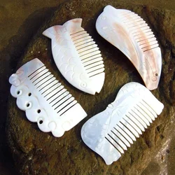 Anti Static Massage Natural Shell Comb Carving Crafts Girlfriend's Best Friend Birthday Gift Statues for Decoration Home Decor