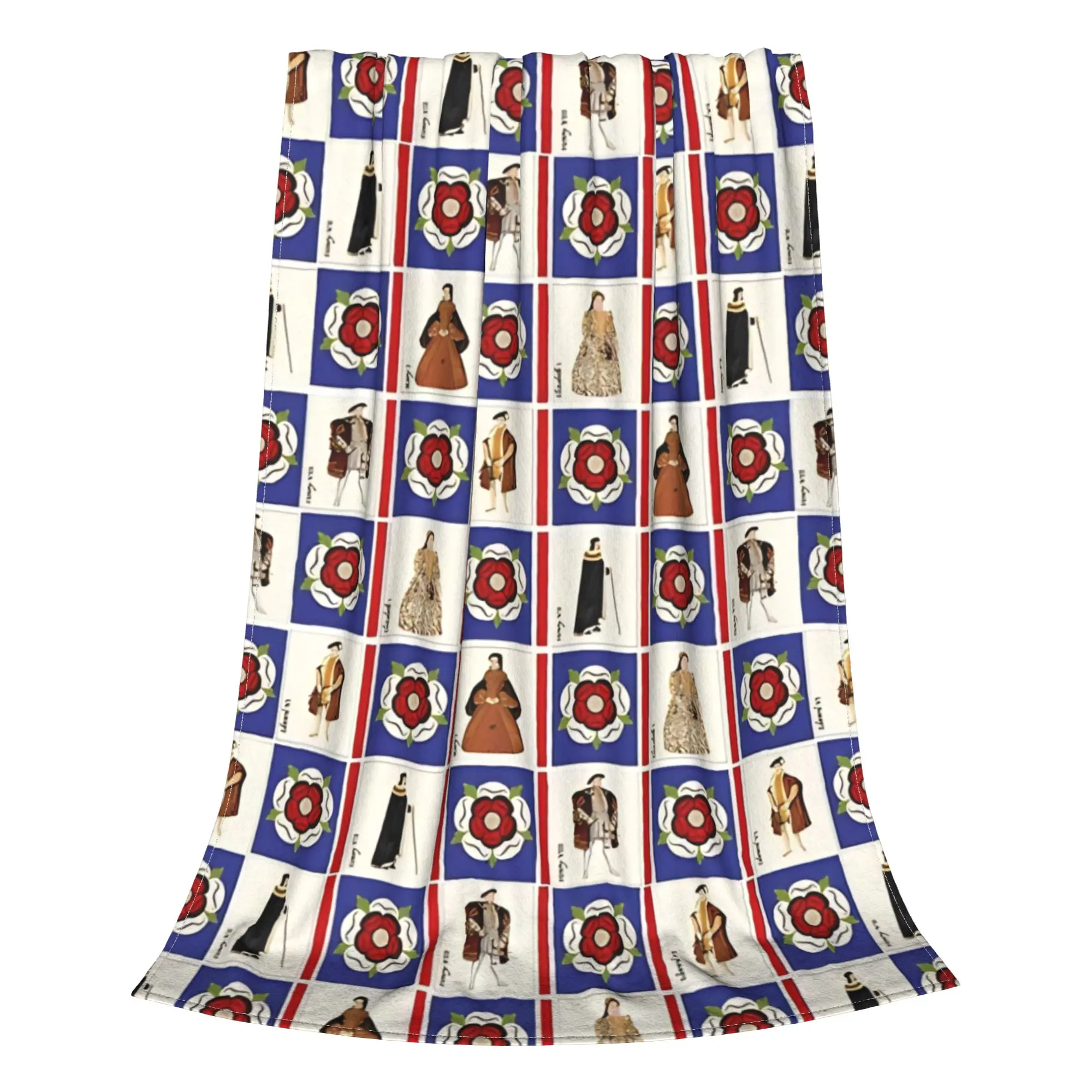 1PC Home Cutecore Heraldic Pattern  England Rose Blanket Super Cosy Plush Home Living Room Sofa Halloween