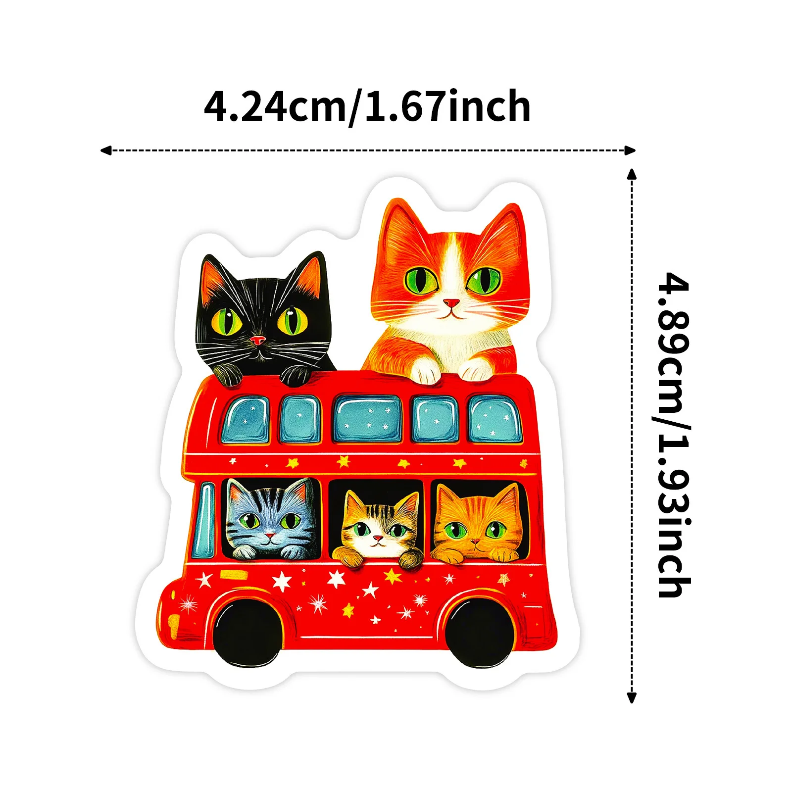 สติกเกอร์ลายการ์ตูนแมวน่ารัก 56 ชิ้น สไตล์ศิลปะกราฟฟิตี สำหรับตกแต่งสมุดบันทึก เคสมือถือ และอื่นๆ