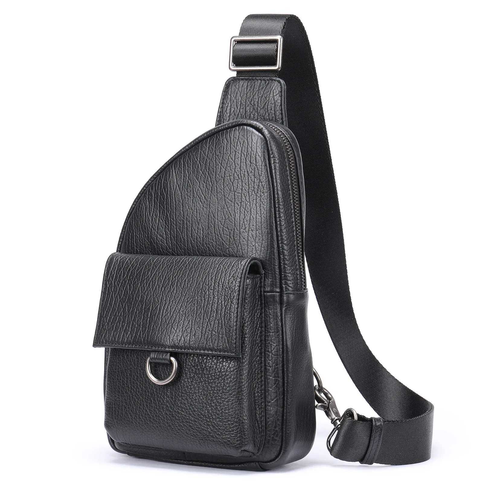 

Fashion Genuine Leather Men Women Chest Pack Business 7.9 Inch Ipad Bags Real Cowhide Handbag Casual Outdoor Sports Shoulder Bag