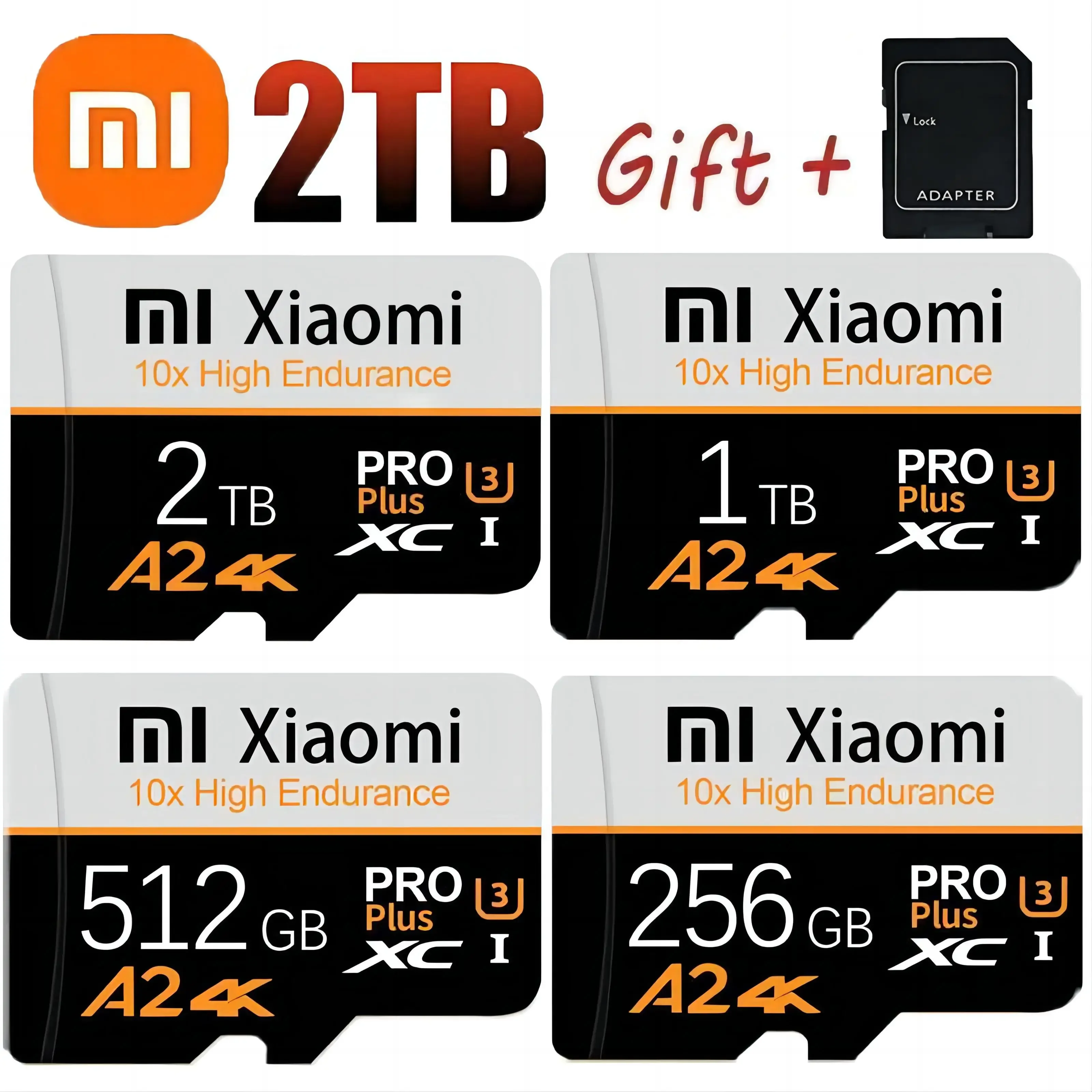 Xiaomi-Carte mémoire Ultra Micro SD/TF Flash, 2 To, 128 Go, 256 Go, 1 To, 512 Go, 32 Go, 64 Go, 128 Go, MicroSD, Dropshipping pour téléphone