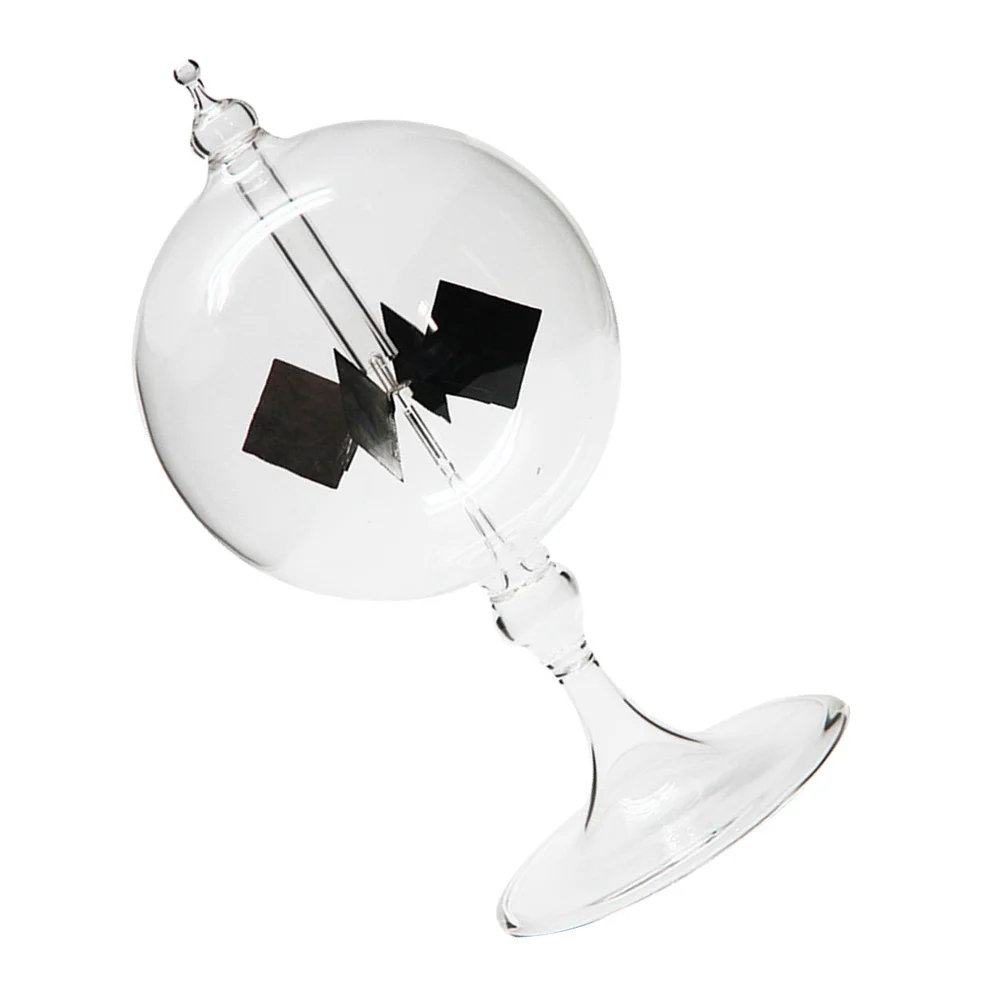 1Pcs Radiometer Solar Power Transparent Radiometer Scientific Decor Sunlight Energy Vanes Measurement Roentgenometer