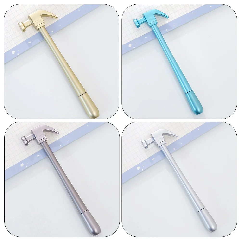 8Pcs Claw Hammer Shaped Gel Pens 0.5mm Fine Point Writing Pens Student Sign Office School Portable Fine Point Pen