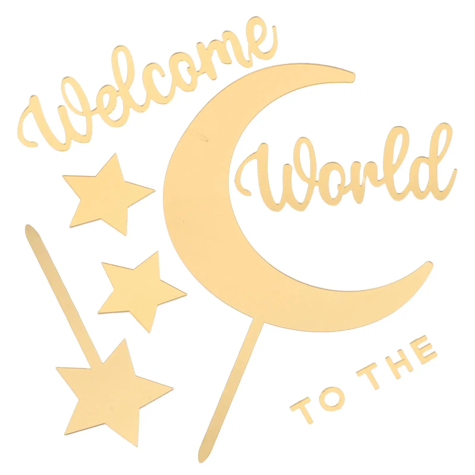 

Baby Cake Decoration Star Topper Shower Decorations Birthday Venue Setting Props