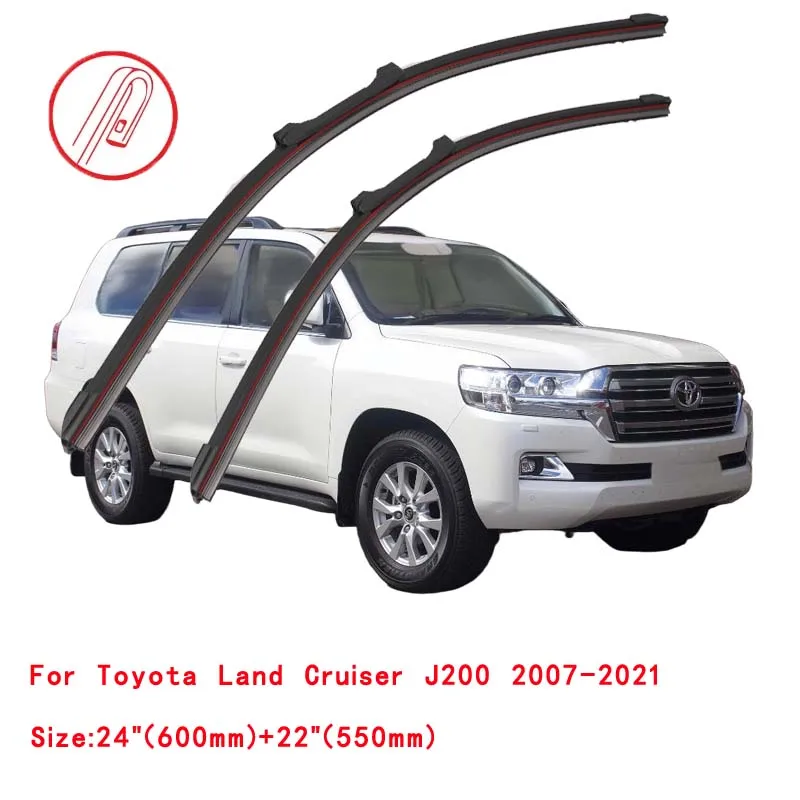 Toyota Land Cruiser için 200 V8 V8 Lexus LX 2007 ~ 2021 cam silecekleri aksesuarları 2020 2019 araba ön silecek bıçak