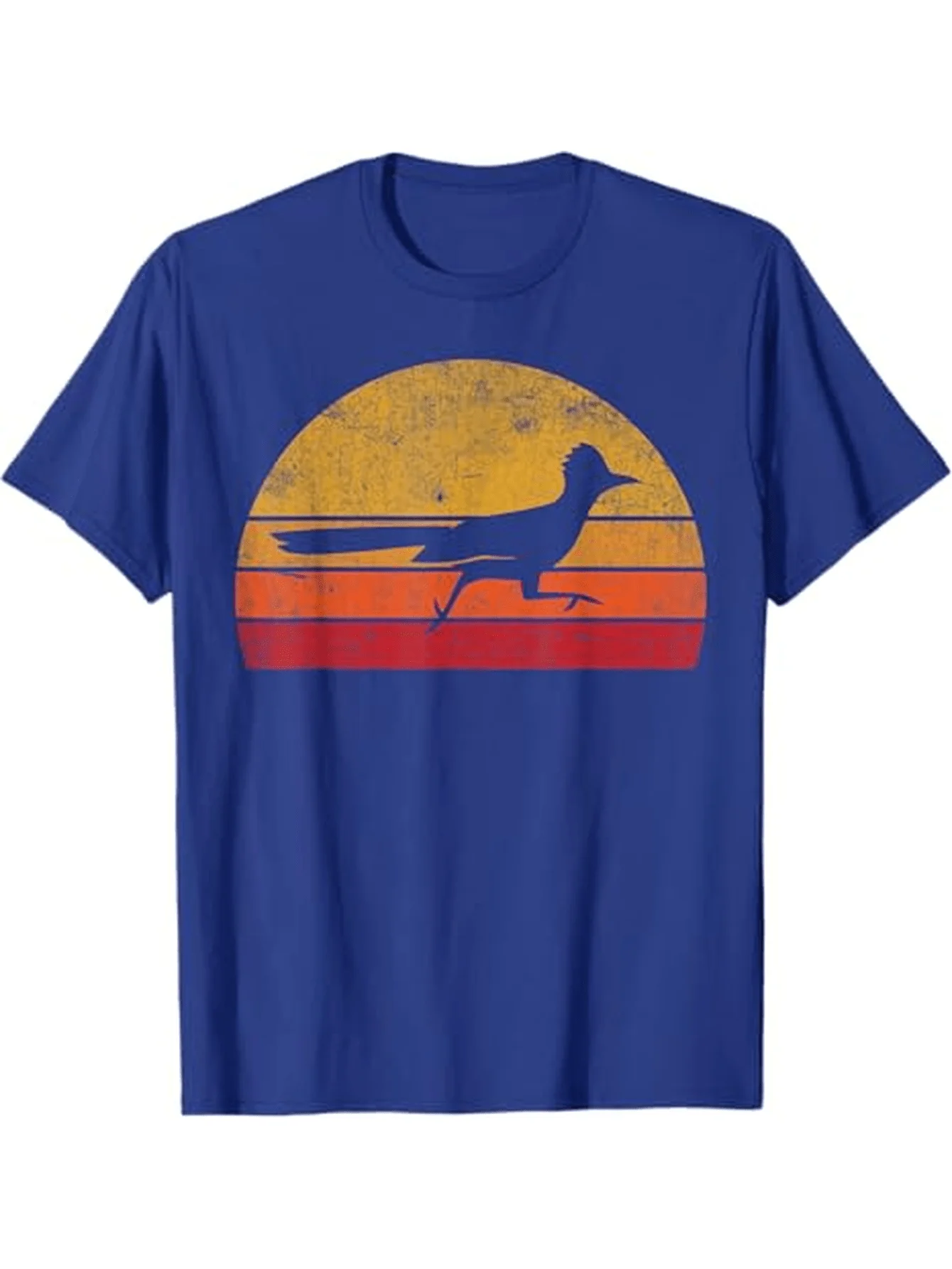 Vintage Roadrunner Sunset Graphic T-Shirt 100% Cotton O-Neck Short Sleeve Summer Casual Mens T-shirt Streetwear
