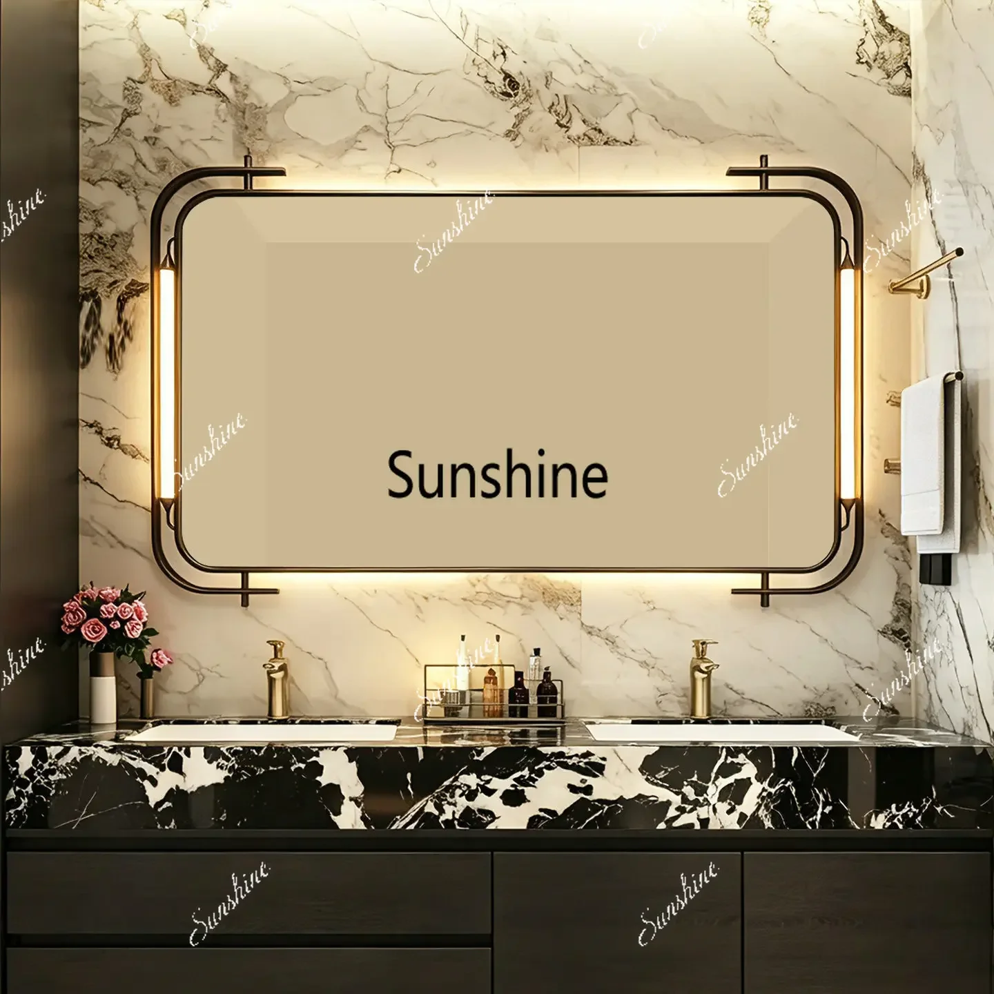 New Chinese stainless steel wall-mounted bathroom mirrorT*