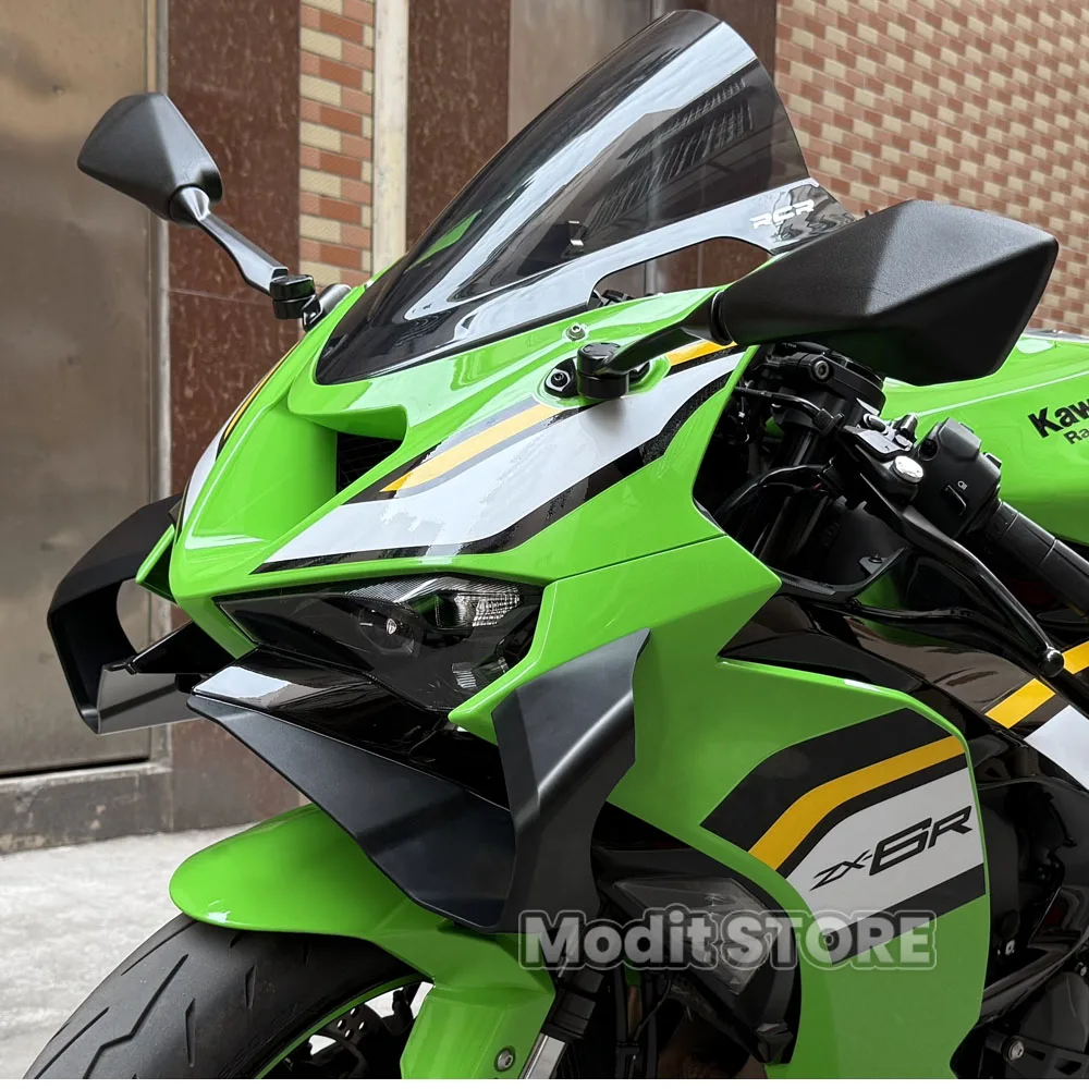 For Kawasaki zx6r ZX-6R 2024 2025 2026 Motorcycle Side Winglet ZX6R Front Spoiler Wing Fairing Fixed Lower lip Wing Aerodynamic