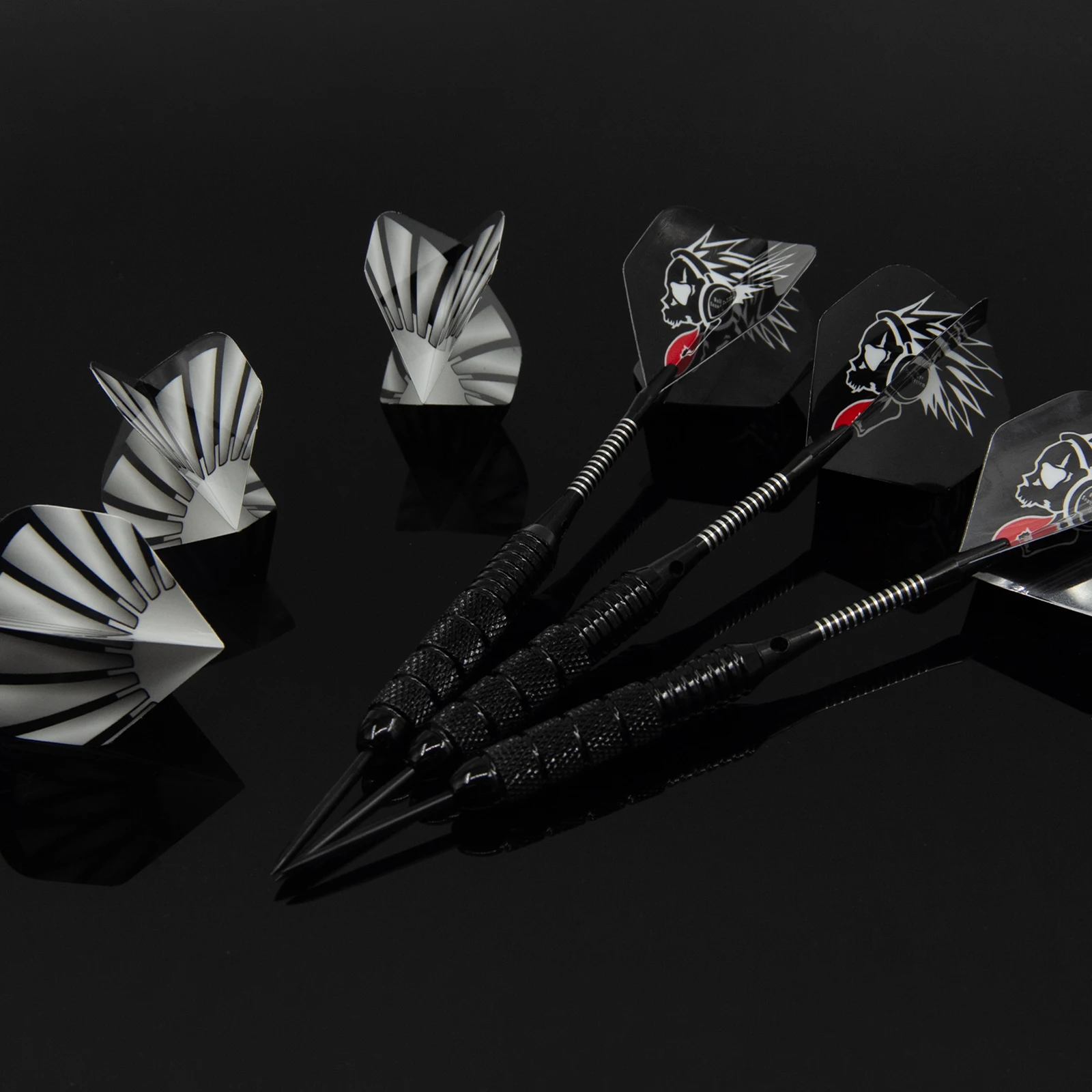 Huanqu 24g Professional Hard Dart Set, Black Non-Slip Dart Shafts, 2Ba Universal Darts, with Spare Dart Shafts and Pet Dart Wing Storage Box, Suitable for Dart Training, Competitive Games, Home Entertainment, and Bar Games view 5