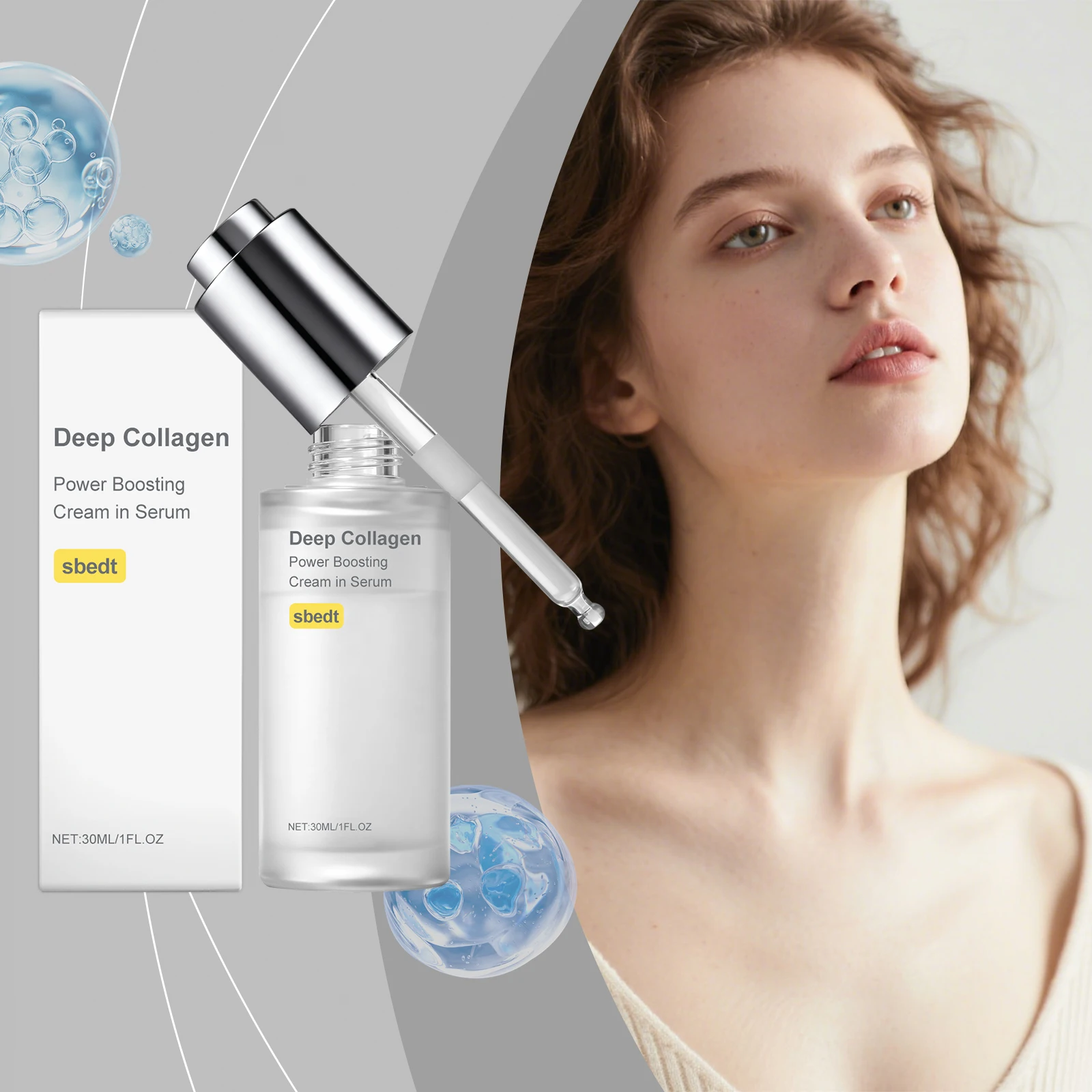 

Hydrolyzed Collagen Firming Facial Essence Lock Skin Moisture Relieve Dryness Antioxidant Deep Moisturizing Face Soothing Serum