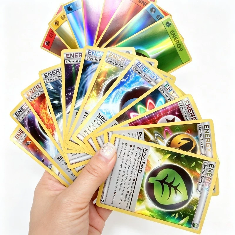 Pokemon Special Energy Trading Cards Holographic Rainbow Energy TCG Cards Collectible Game Card Pack for Pocket Monster Card Toy