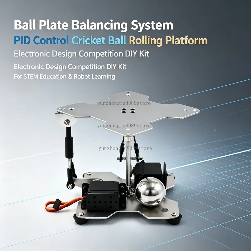 Ball Plate Balancing System, PID Control Cricket Ball Rolling Platform, Electronic Design Competition DIY Kit for STEM Education