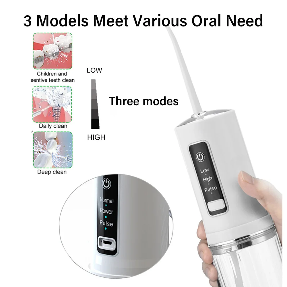 Xiaomi Portable Rechargeable Oral Irrigator Electric Dental Water Flosser Sprinkler Toothpick Mouth Washing Machine 4 Nozzle New