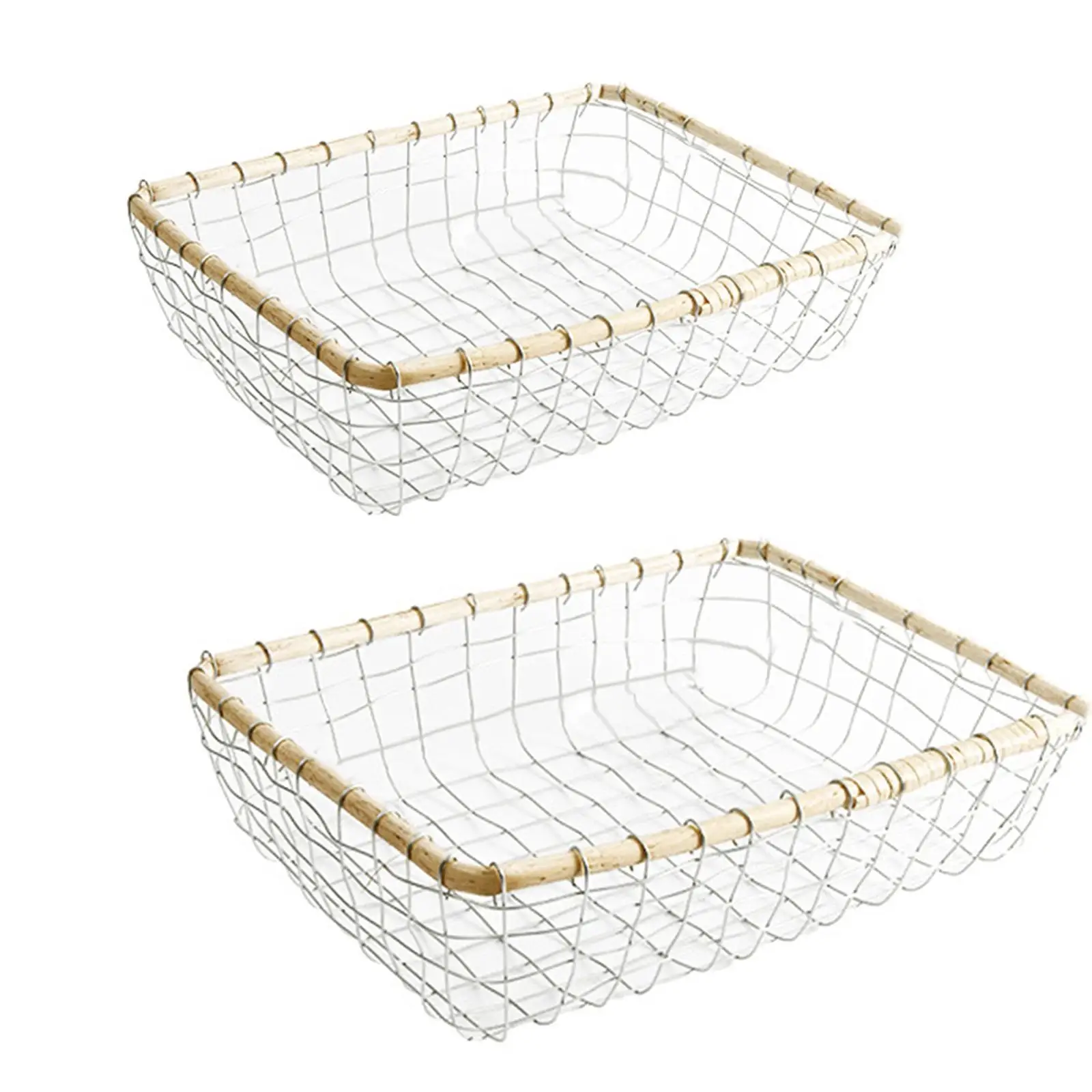 Snack Storage Holder Wire Woven Basket Tableware Kitchen Decoration Vegetable Bowl Iron Serving Basket Creative Egg Container