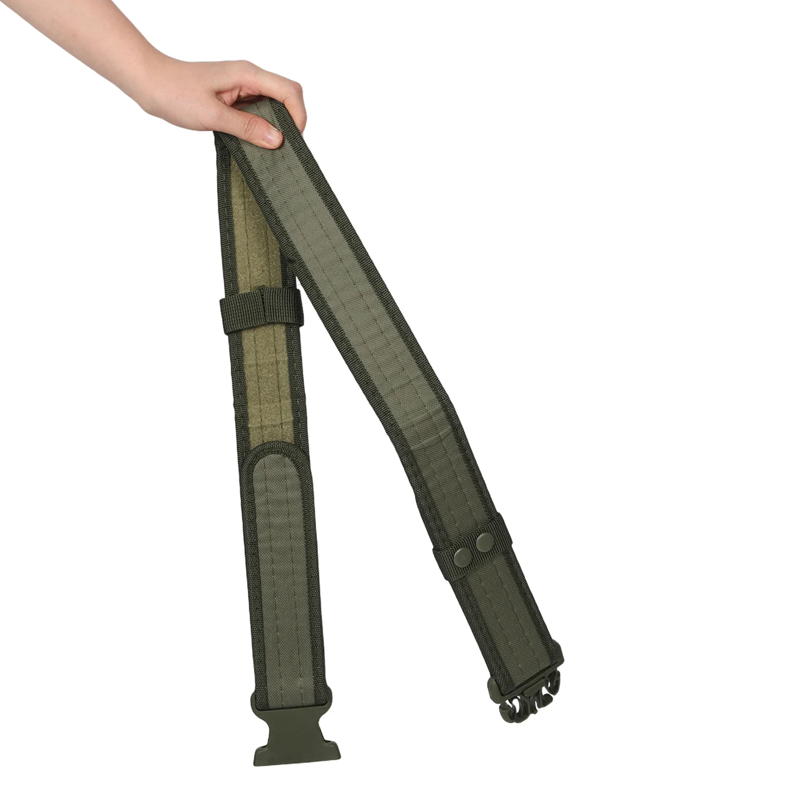

2Pcs Tactical Outdoor Belt Adjustable Canvas Webbing Plastic Buckle Waistband Hiking Canvas Webbing Belt