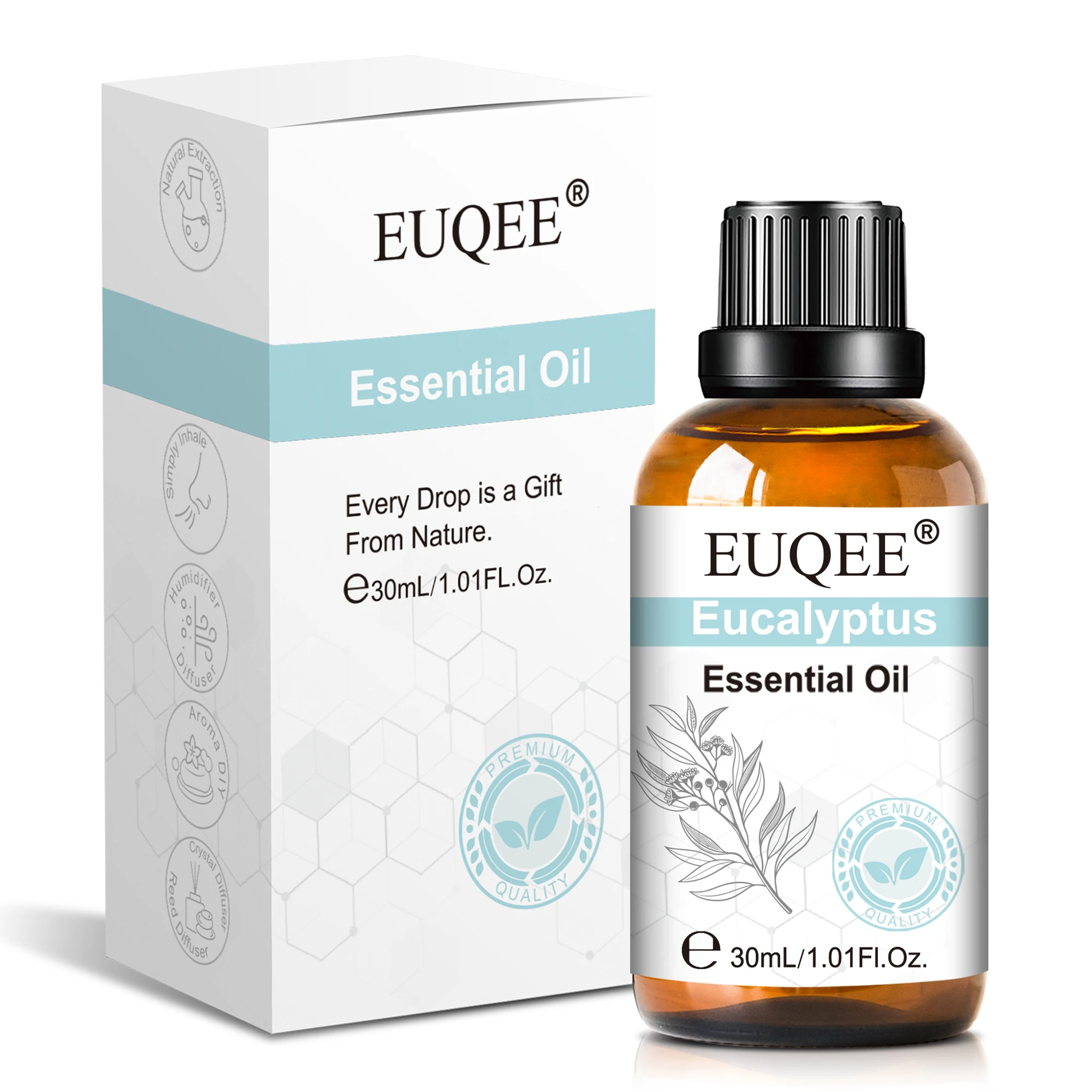 EUQEE 30ml Pure Essential Oils - огляд і ціна Essential Oil Diffuser Humidifier Combo