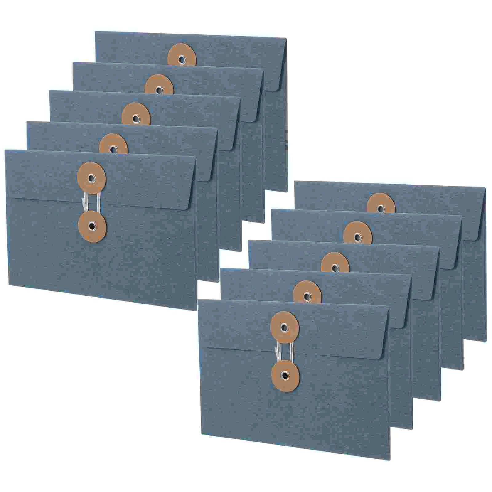 10 Pcs Envelope Paper Bag File Bags Vintage Pockets Multifunctional Envelopes Convenient Kraft Creative Holiday Card