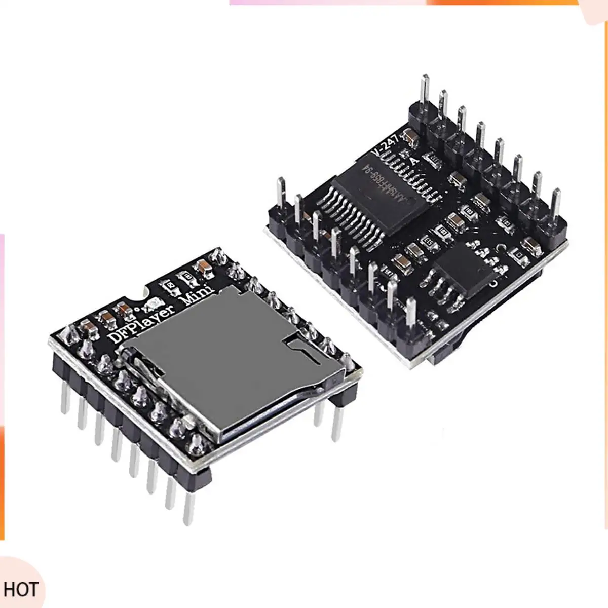 News 10Pcs YX5200 MP3 Player Audio Module MP3 Voice Decode Board Supporting TF Card U-Disk IO/Serial Port/AD